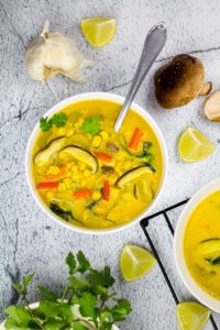 Thai soup with corn
